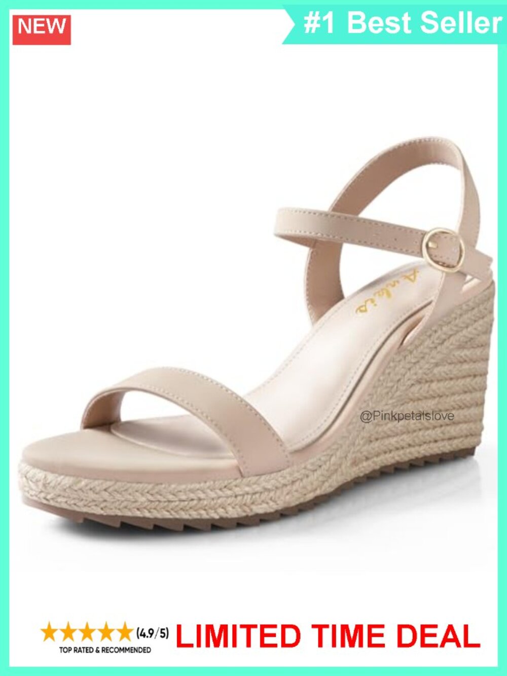 Platform Wedge Sandals Open Toe Ankle Strap Espadrille